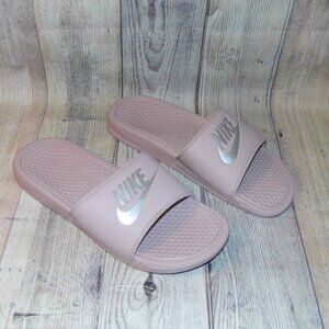 NIKE Benassi JDI Pink Slide Sandals Womens Size 9